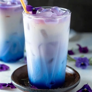 Hydration Starts Within: Iced Butterfly Pea Flower Tea Latte