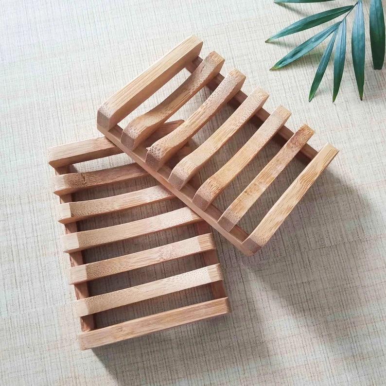 Bamboo Soap Saver Lift Tray - Okoboji Soap Company