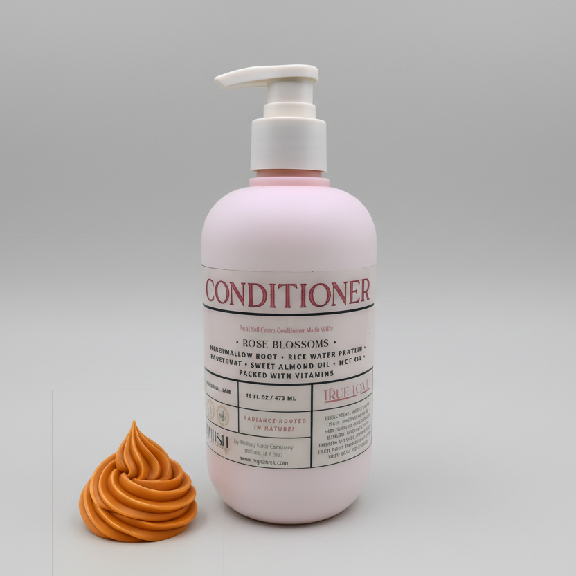 Conditioner bottle with pump and sample 